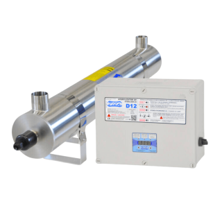 TMA lampa UV model D12. Skuteczna dezynfekcja wody dla domków wypoczynkowych, biur, małych instalacji.