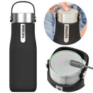 inteligentna butelka UV w kolorze czarnym