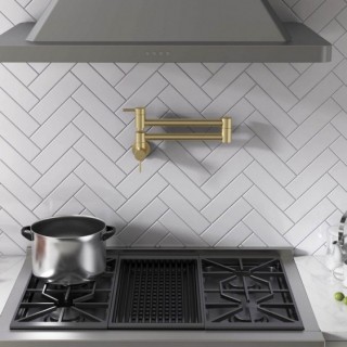 Bareria kuchenna Pot Filler w kolorze mosiadź antyczny