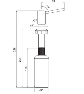 Blue Water Art Platino w kolorze mosiądz antyczny