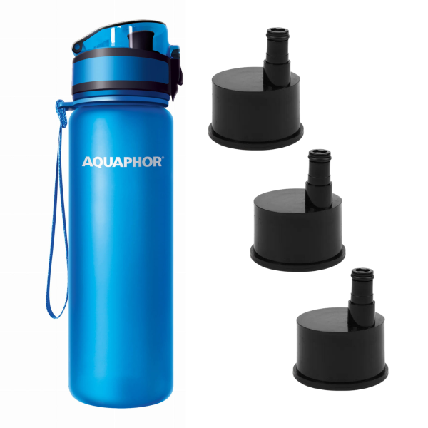 Aquaphor City - zestaw 3 filtry + butelka