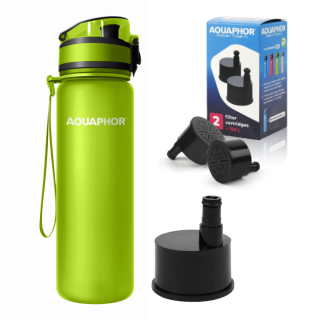 butelka o pojemności 500 ml na wodę w kolorze zielonym