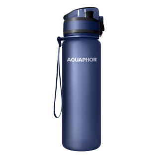 butelka filtrująca z filtrami wymiennymi w zestawie, kolor niebieski