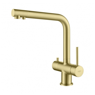 kran czterodrożny w kolorze mosiądz antyczny