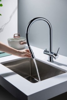 Blue Water Cyrus - bateria trójdrożna z wyciąganym kranem