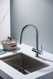 Blue Water Cyrus - bateria trójdrożna z wyciąganym kranem