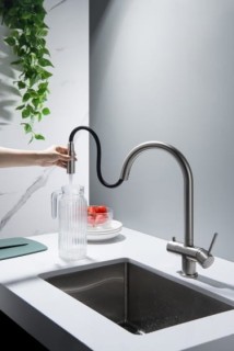 Blue Water Cyrus - bateria trójdrożna z wyciąganym kranem