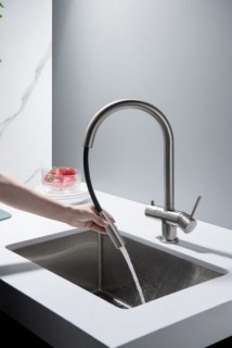 Blue Water Cyrus - bateria trójdrożna z wyciąganym kranem