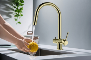 Blue Water Cyrus - bateria trójdrożna z wyciąganym kranem