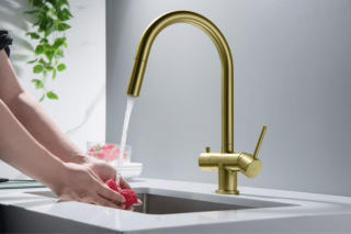 Blue Water Cyrus - bateria trójdrożna z wyciąganym kranem