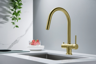 Blue Water Cyrus - bateria trójdrożna z wyciąganym kranem