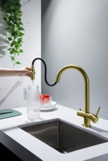 Blue Water Cyrus - bateria trójdrożna z wyciąganym kranem