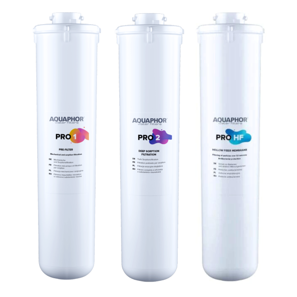 zaawansowany zestaw filtrów Aquaphor Pro1 + Pro 2 + Pro HF