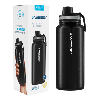WESSPER - butelka termiczna w kolorze czarnym