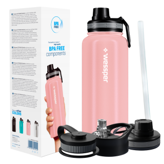 Bidon na wodę w kolorze różowym