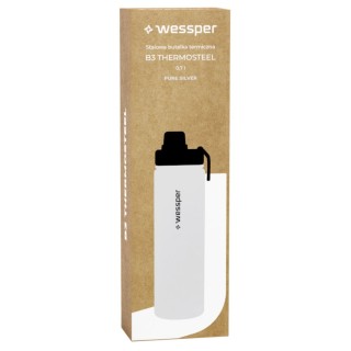 WESSPER - butelka termiczna w kolorze srebrnym