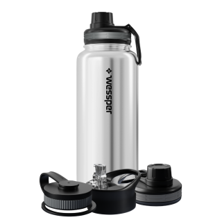 butelka termiczna wessper w kolorze srebrnym