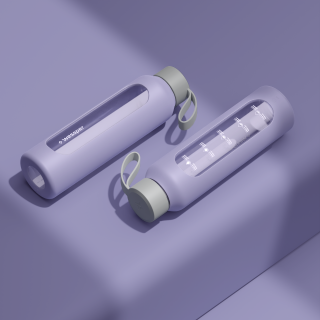 WESSPER - szklana butelka w silikonowym etui