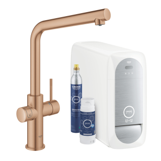 GROHE Blue Home OHM sink L-spout EU 31454DL1 z baterią kuchenną L Brushed Warm Sunset