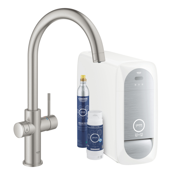 GROHE Blue Home OHM sink C-spout EU - zestaw z filtrem i baterią kuchenną C