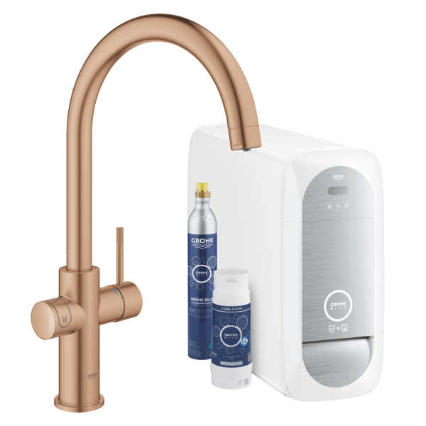 GROHE Blue Home OHM sink C-spout EU - zestaw z filtrem i baterią kuchenną C