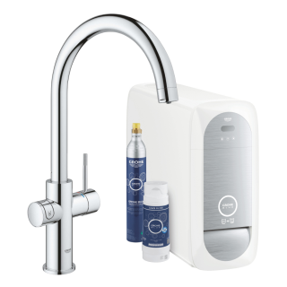 Grohe Blue Home zestaw startowy 31455001 z kranem w kształcie C w kolorze chrom