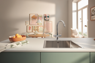 Bateria Grohe Blue Pure BauCurve C-spout w kolorze chrom