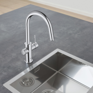 GROHE Blue Home - zestaw z filtrem i wyciąganą baterią w kształcie C