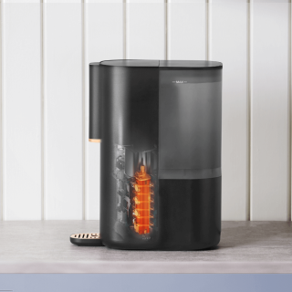 technologia natychmiastowego podgrzewania, gorąca woda jest dostępna w ciągu 3 sekund