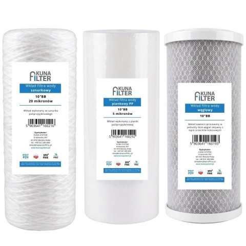wkłady filtrujące do korpusu bb10