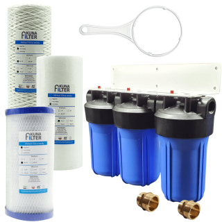 Zestaw trzy korpusy z wkładami filtrującymi