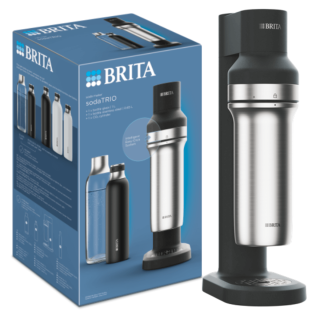 saturator brita sodatrio w kolorze czarnym do gazowania wody