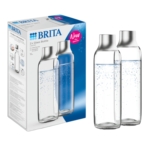 Szklane butelki do gazowania BRITA sodaTRIO