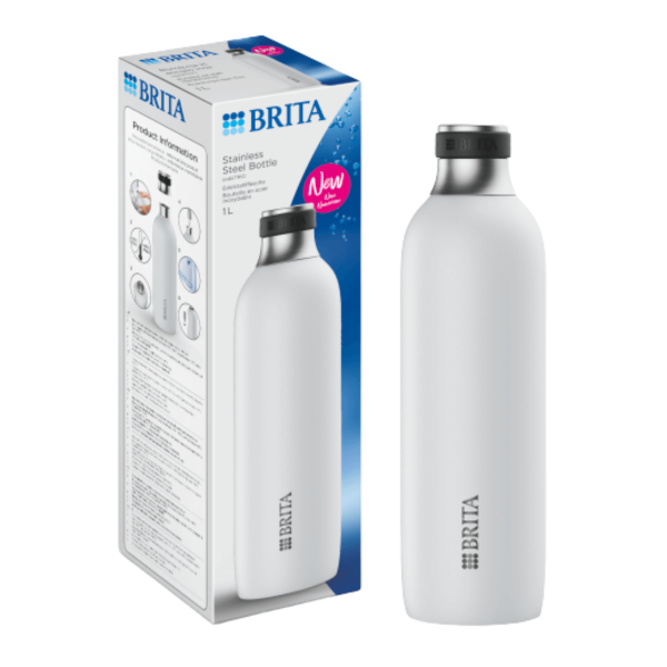 BRITA sodaTRIO - butelka do saturatora w kolorze białym