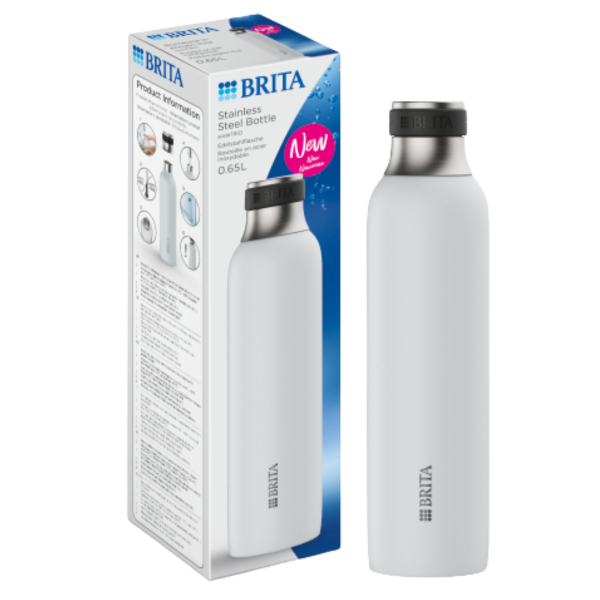 BRITA sodaTRIO - butelka do saturatora w kolorze białym