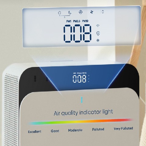 Panel sterowania z wyświetlaczem oczyszczacza Blueair Classic Pro CP7i