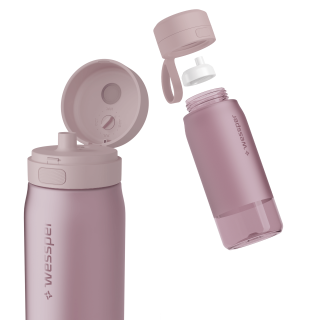 różowa butelka filtrująca 500 ml wessper