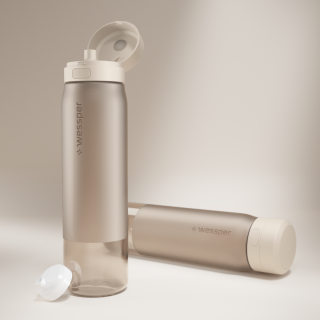 Butelka tritanowa Wessper 1000 ml w kolorze kremowym