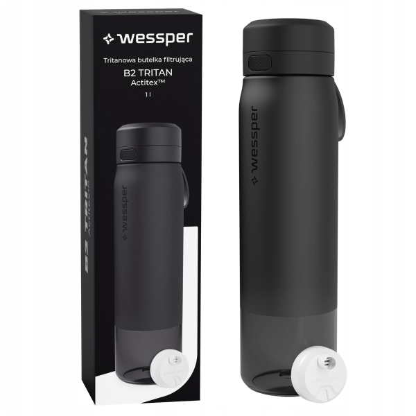 WESSPER - butelka filtrująca z tritanu czarna