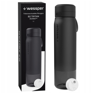 WESSPER - butelka filtrująca z tritanu czarna
