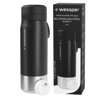 WESSPER - butelka filtrująca ze stali nierdzewnej czarna