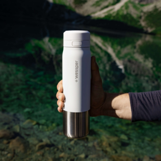 WESSPER - butelka filtrująca ze stali nierdzewnej biała