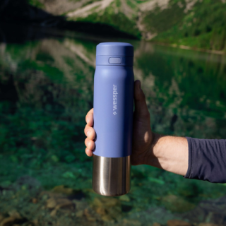 WESSPER - butelka filtrująca ze stali nierdzewnej niebieska