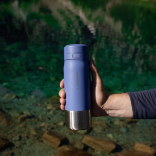 WESSPER - butelka filtrująca ze stali nierdzewnej niebieska