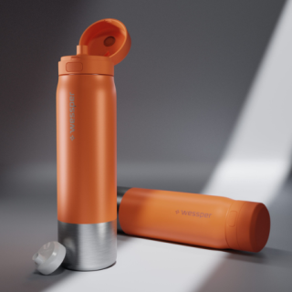 WESSPER - butelka filtrująca ze stali nierdzewnej pomarańczowa