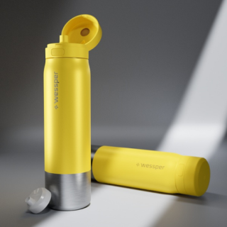 WESSPER - butelka filtrująca ze stali nierdzewnej żółta