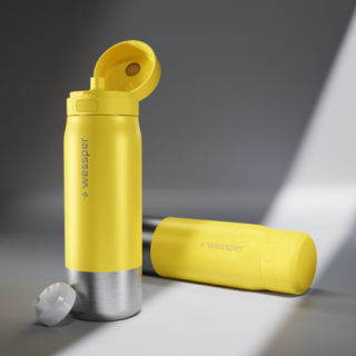 WESSPER - butelka filtrująca ze stali nierdzewnej żółta