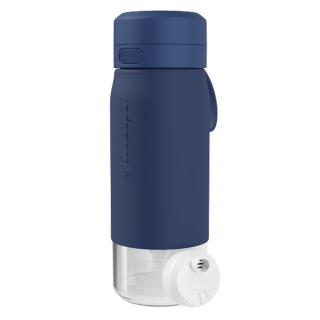 WESSPER - szklana butelka filtrująca niebieska