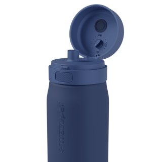 WESSPER - szklana butelka filtrująca niebieska