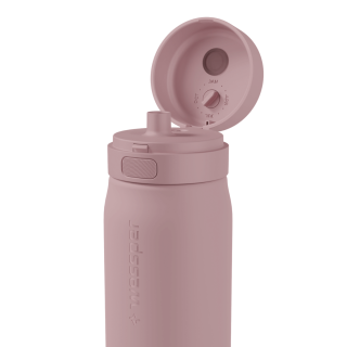 WESSPER - szklana butelka filtrująca różowa